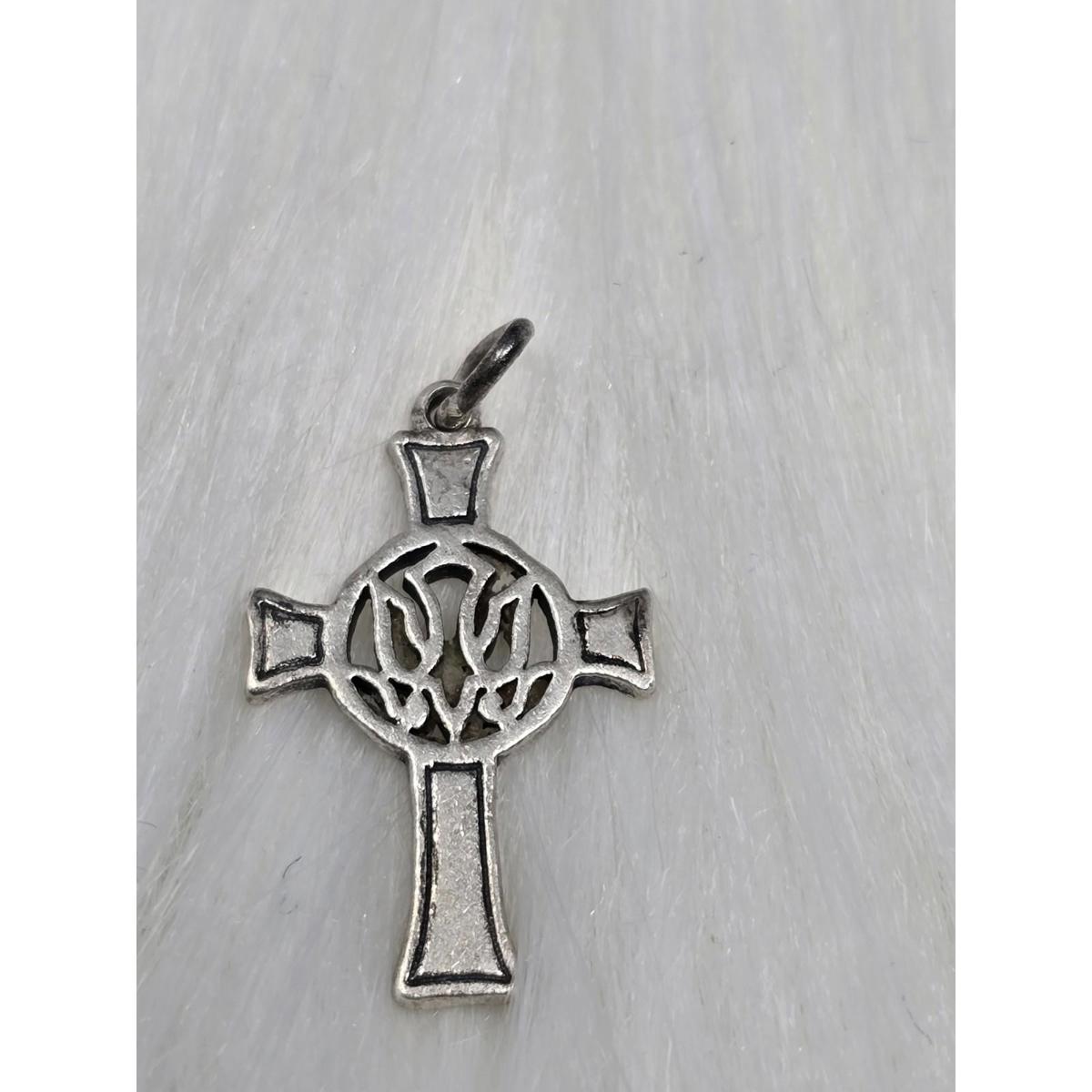 James Avery Retired Silver Holy Celtic Cross With Dove